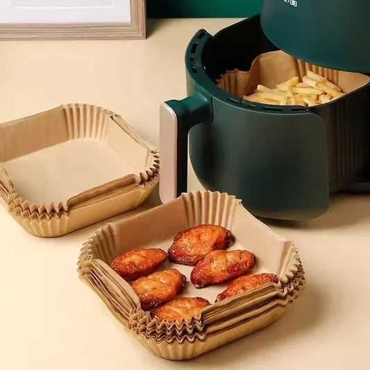 Disposable Air Fryer Paper Liners – Non-Stick Baking Sheets for Easy Cleanup