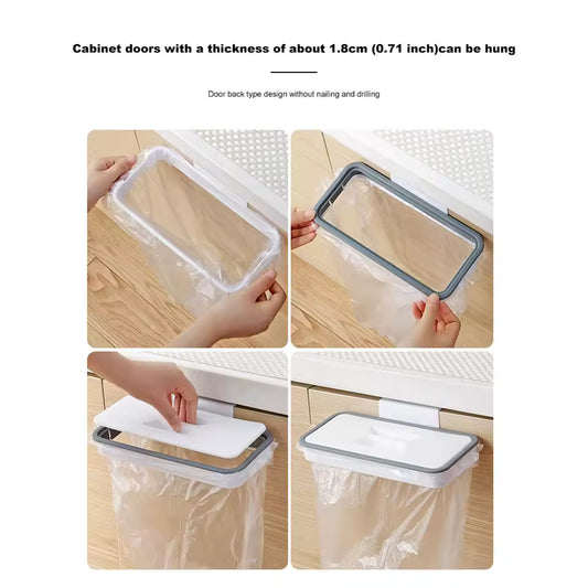 Portable Hanging Trash Bag Holder – Space-Saving Kitchen Organizer