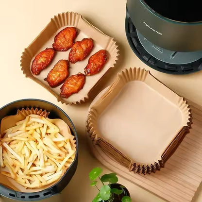Disposable Air Fryer Paper Liners – Non-Stick Baking Sheets for Easy Cleanup